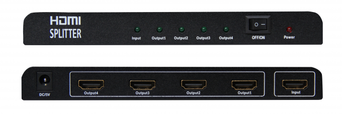 separatore di hdmi del porto di 1.4a 1x2 2 per il video separatore 1 del porto HDMI del separatore 4 della TV in 4 fuori
