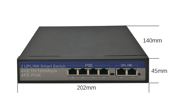 Potere dell'interfaccia RJ45 sopra l'alimentazione elettrica di POE del porto del commutatore 4 di Ethernet per il sistema di sicurezza del Cctv