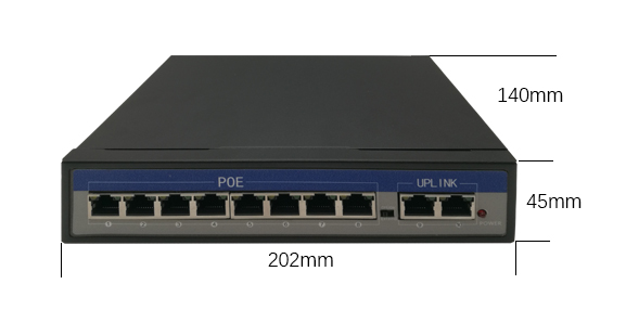 raffreddamento naturale del porto 48V del commutatore 8 di Ethernet di 10/100mbps PoE per la macchina fotografica del IP di Hikvision