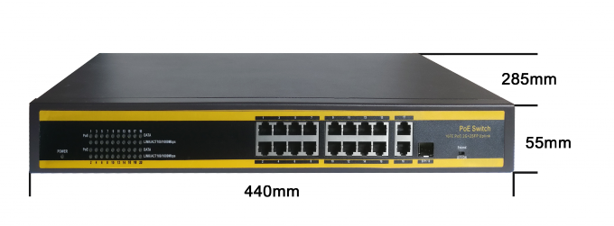 Potere del sistema della macchina fotografica del Cctv sopra la durata della vita lunga di CA 110V-240V del porto del commutatore 16 di Ethernet