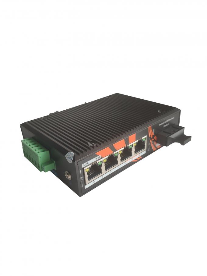 Commutatore industriale 10/100M di Ethernet dell'anti porto di elettricità statica 4 con 1 porto 24V della fibra dello Sc